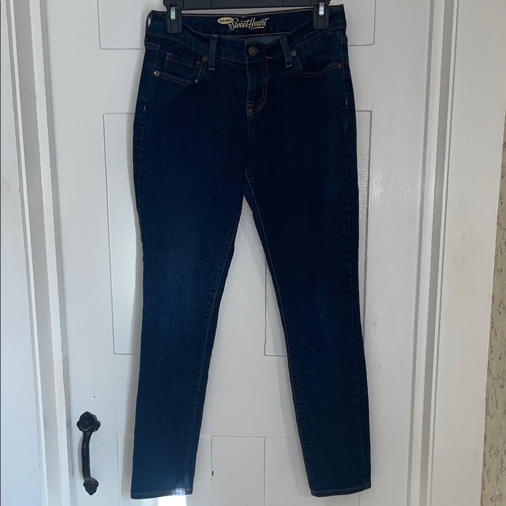 Old Navy Women's Deep Blue Sweetheart Skinny Jeans - Dark Wash